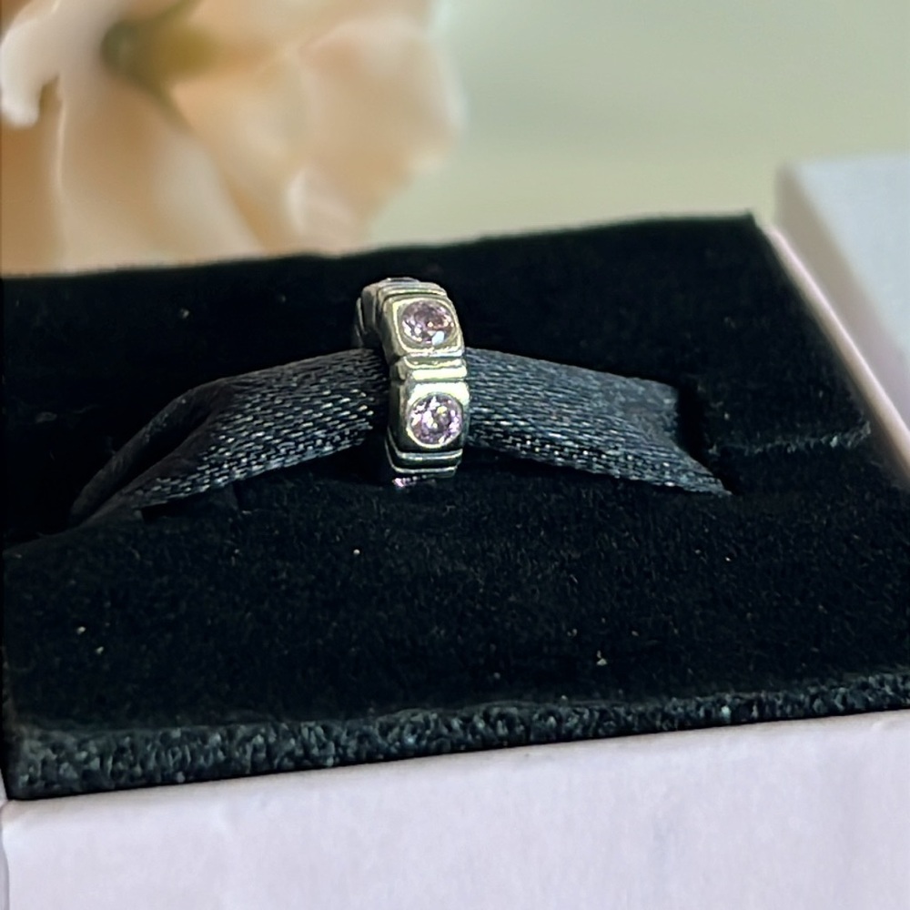 Genuine Pandora Pink Trinity Spacer Charm